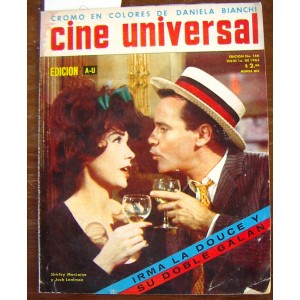 REVISTA CINE UNIVERSAL, SHIRLEY MACLAINE Y JACK LEMMON EN PORTADA, 1963