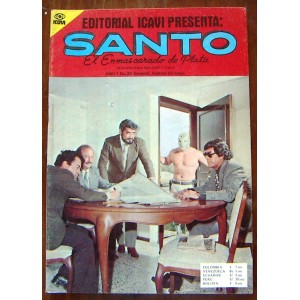SANTO N°28,EL ENMASCARADO DE PLATA,EDITORIAL ICAVI,HISTORIETA