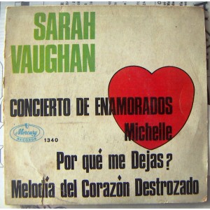 SARAH VAUGHAN, CONCIERTO DE ENAMORADOS, EP 7´, ACTORES QUE CANTAN