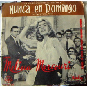 NUNCA EN DOMINGO, MELINA MERCOURI, EP 7´, BANDA SONORA
