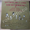RAMON DE CADIZ, Y LA GUITARRA FLAMENCA DE DAVID MORENO, AUTOGRAFIADO, LP 12´, FLAMENCO